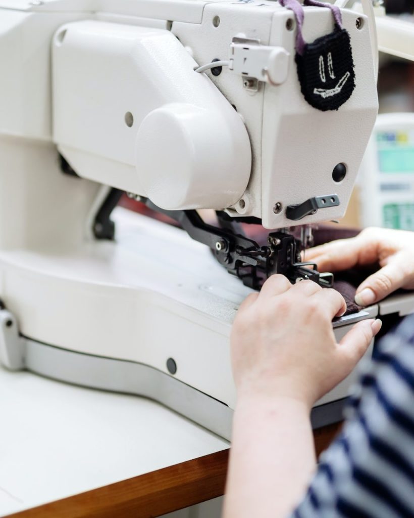 Woman working in textile industry